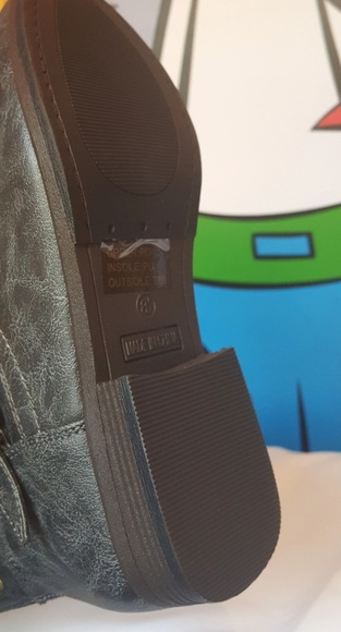 ❎SOLD OUT❎ Vegan Dark Gray Over  Knee High Boots - Picture 3 of 4